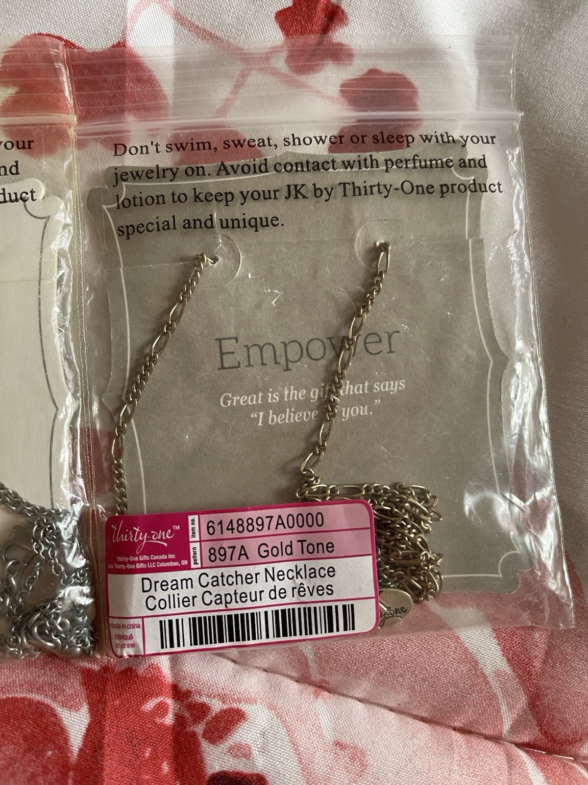 Thirty One Necklace Jewelry Lot of 2 Cross And Dream Catcher New