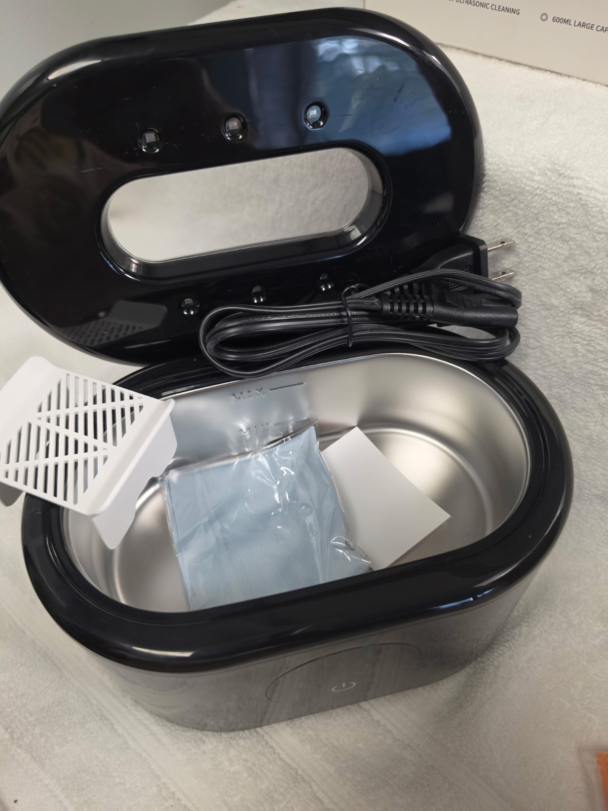 BYASKZIV Ultrasonic Jewelry Cleaner, 48KHz Ultrasonic Cleaner Machine with 20oz