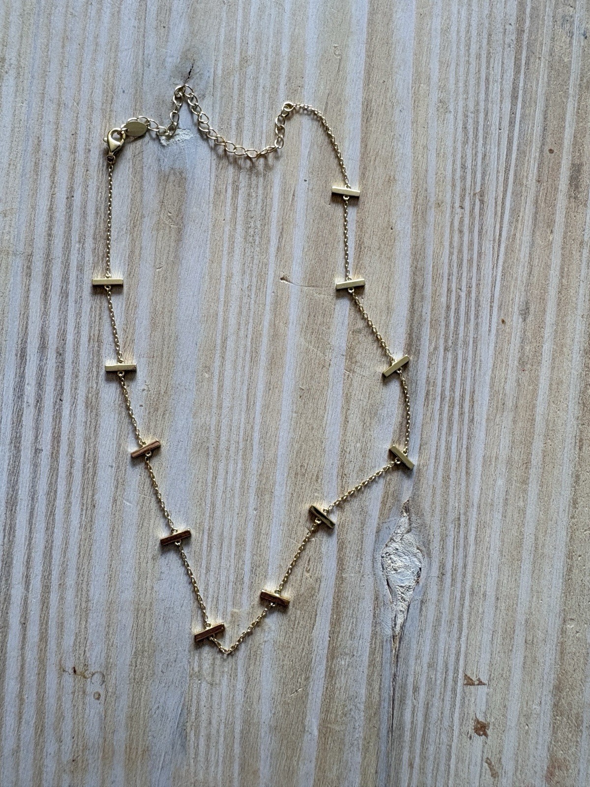 Argento Vivo 925 Sterling Silver Gold Vermeil Dainty Cross Bar Station Necklace