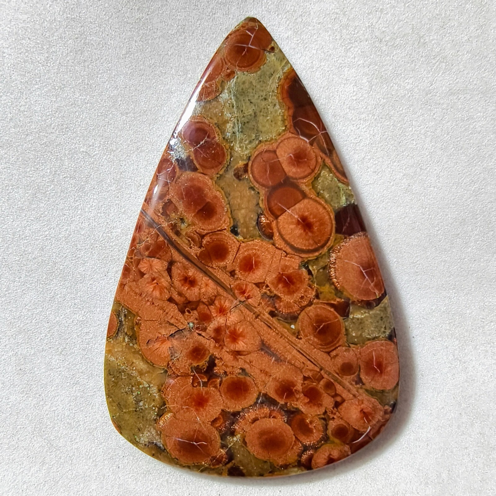 79 Cts Natural Amapa Flower Obsidian Cabochon Gemstone 59×37.5×5.5 MM