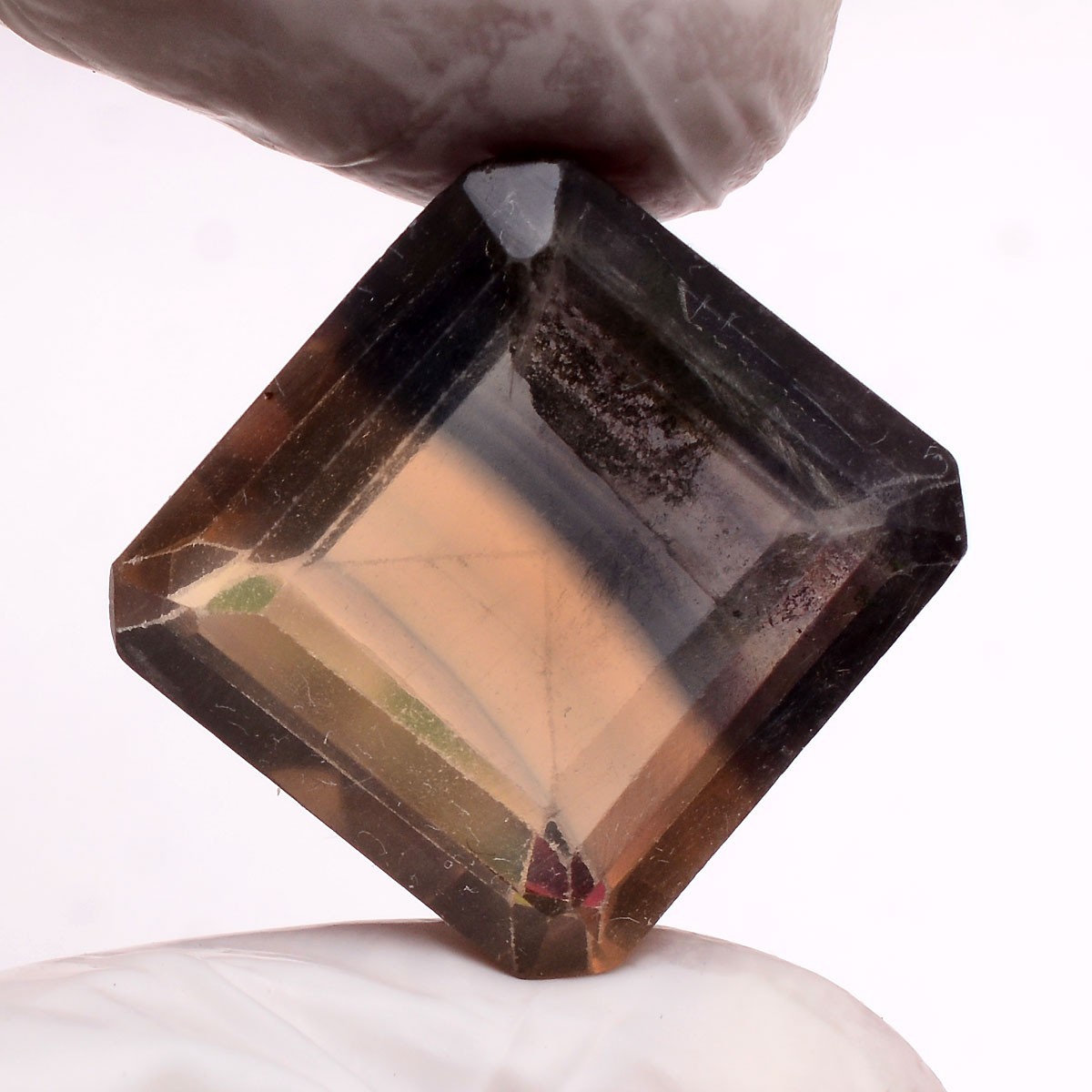 34.70 Cts Natural Bi Color Fluorite Untreated Designer Cushion Cut Huge Gemstone