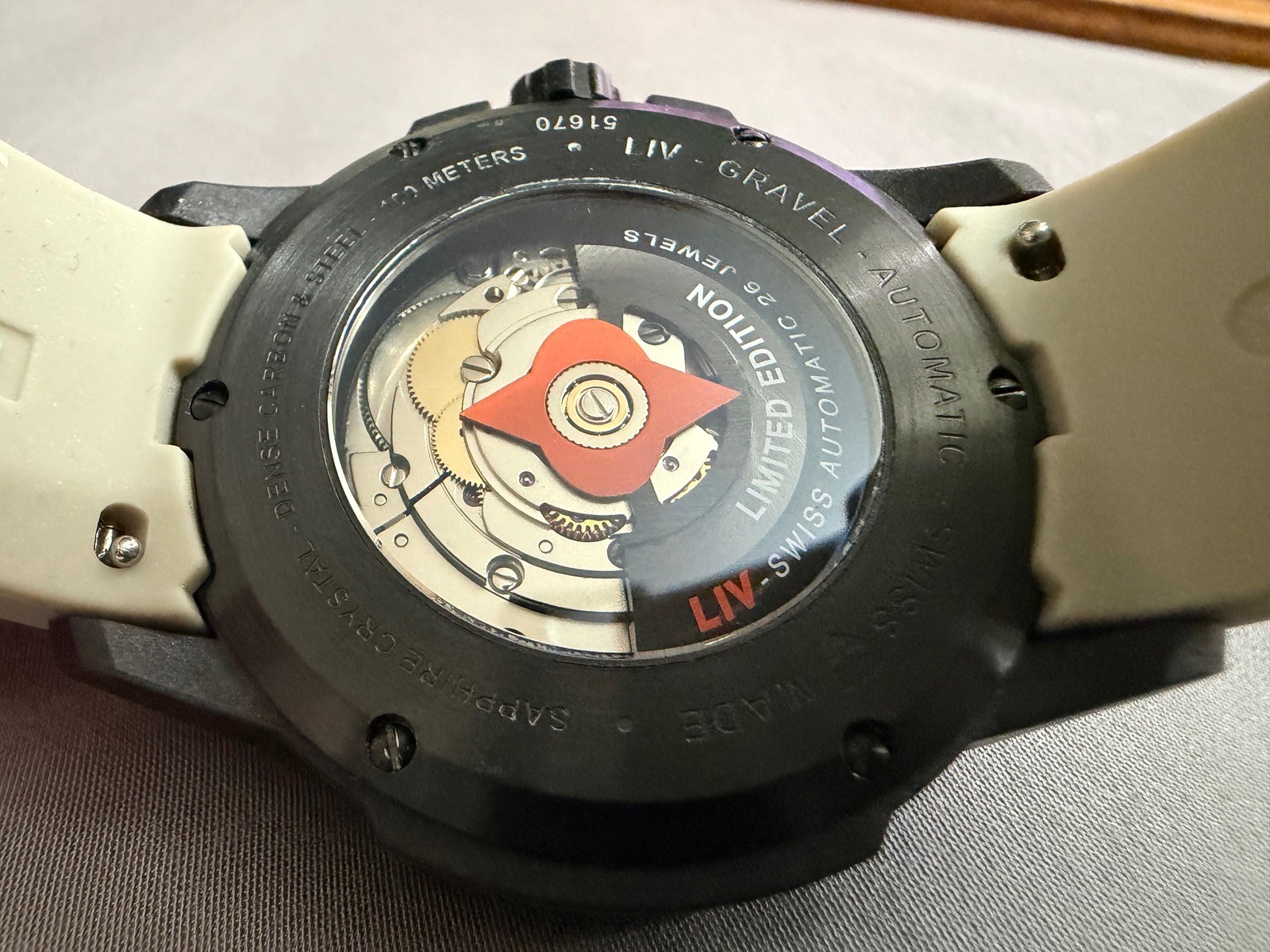 LIV Gravel – Cactus Grey Mens Automatic Watch – Complete Set MINT