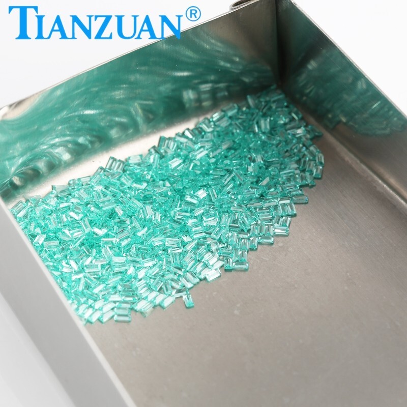 Small Size Rectangle Shape Synthetic YAG Paraiba Color Loose gemstones