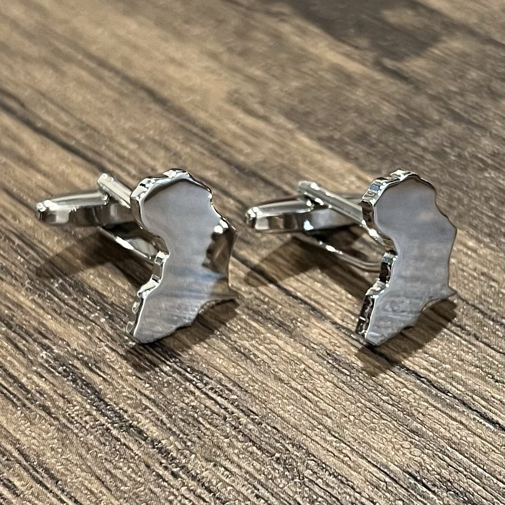 Africa Continent Map Cufflinks Gift With Box For Men Birthday Father’s Day