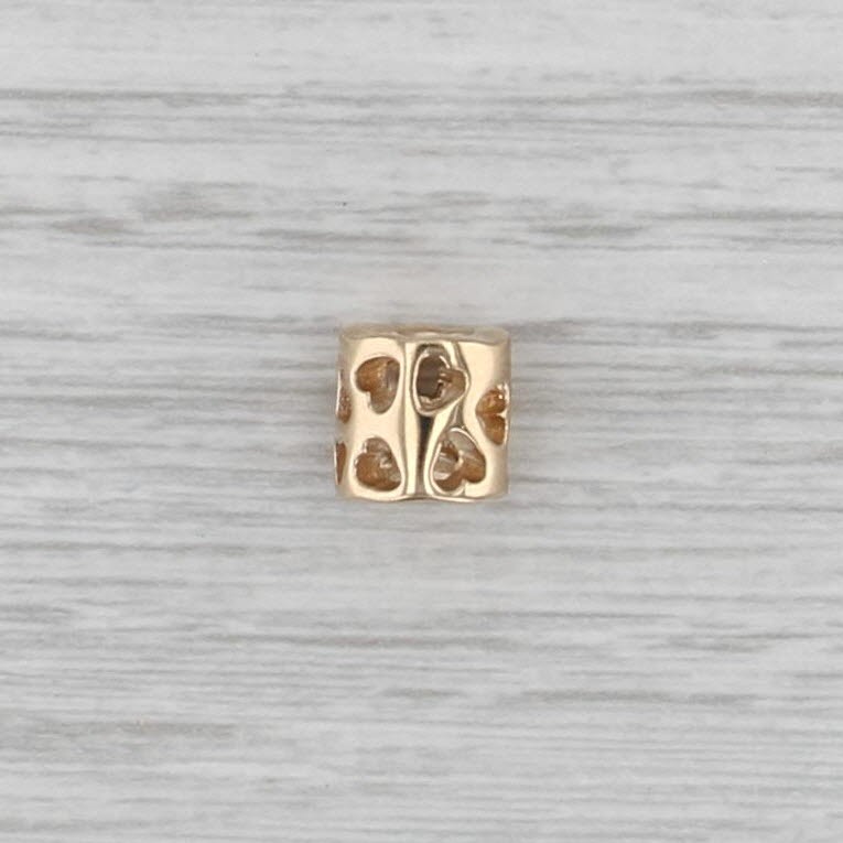 Authentic Pandora Tunnel of Love Charm 750299 14k Gold Hearts 585 ALE