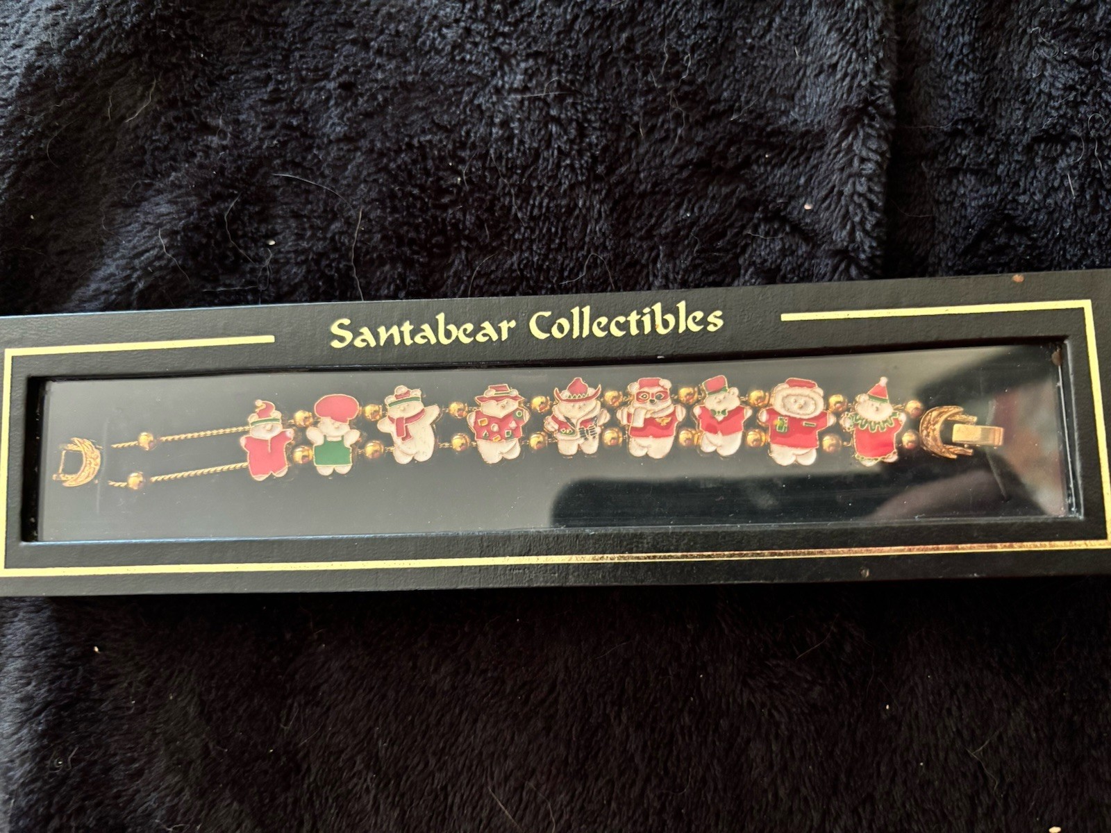 NEW Marshall Fields Santabear Collectibles Bracelet Vintage Christmas Rare