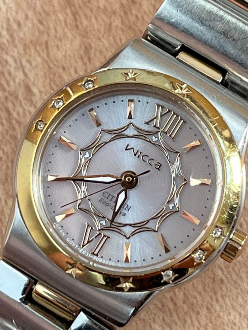 Working condition CITIZEN Wicca wristwatch PNK E031-S042658 HST