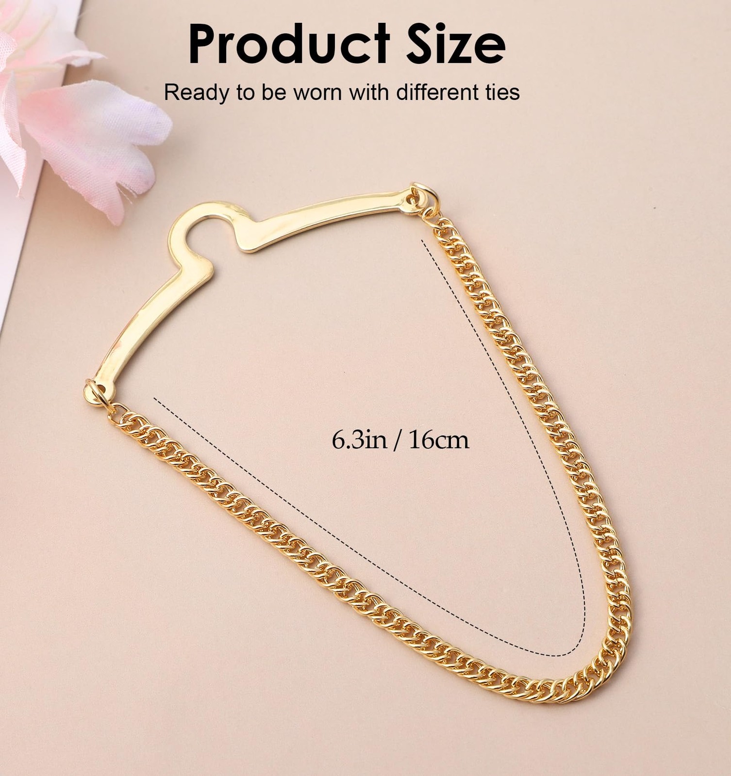 3 Pcs Tie Chain for Men, Elegant Tie Clips for Mens Neckties Tacks Accessorie…