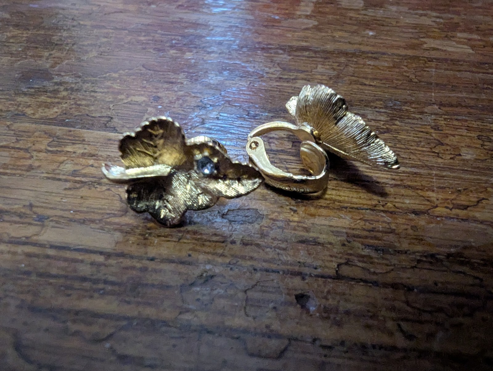 Vintage Mixed Lot Clip-On Earrings Rhinestone & Faux Pearl Mixed Metals (12)