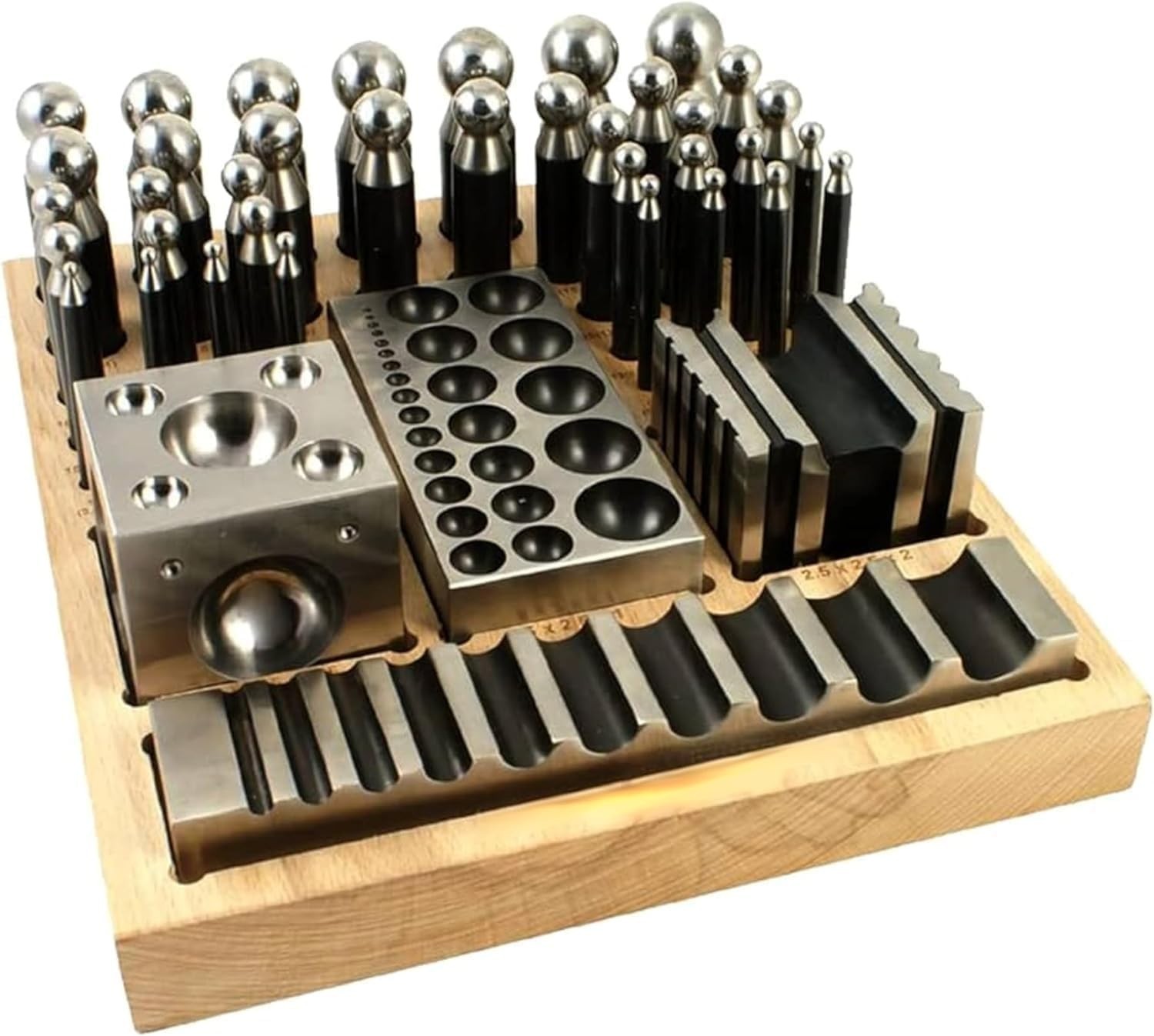 41 PC doming Block and Punch Set – Designer Dapping Doming Punch Block Set