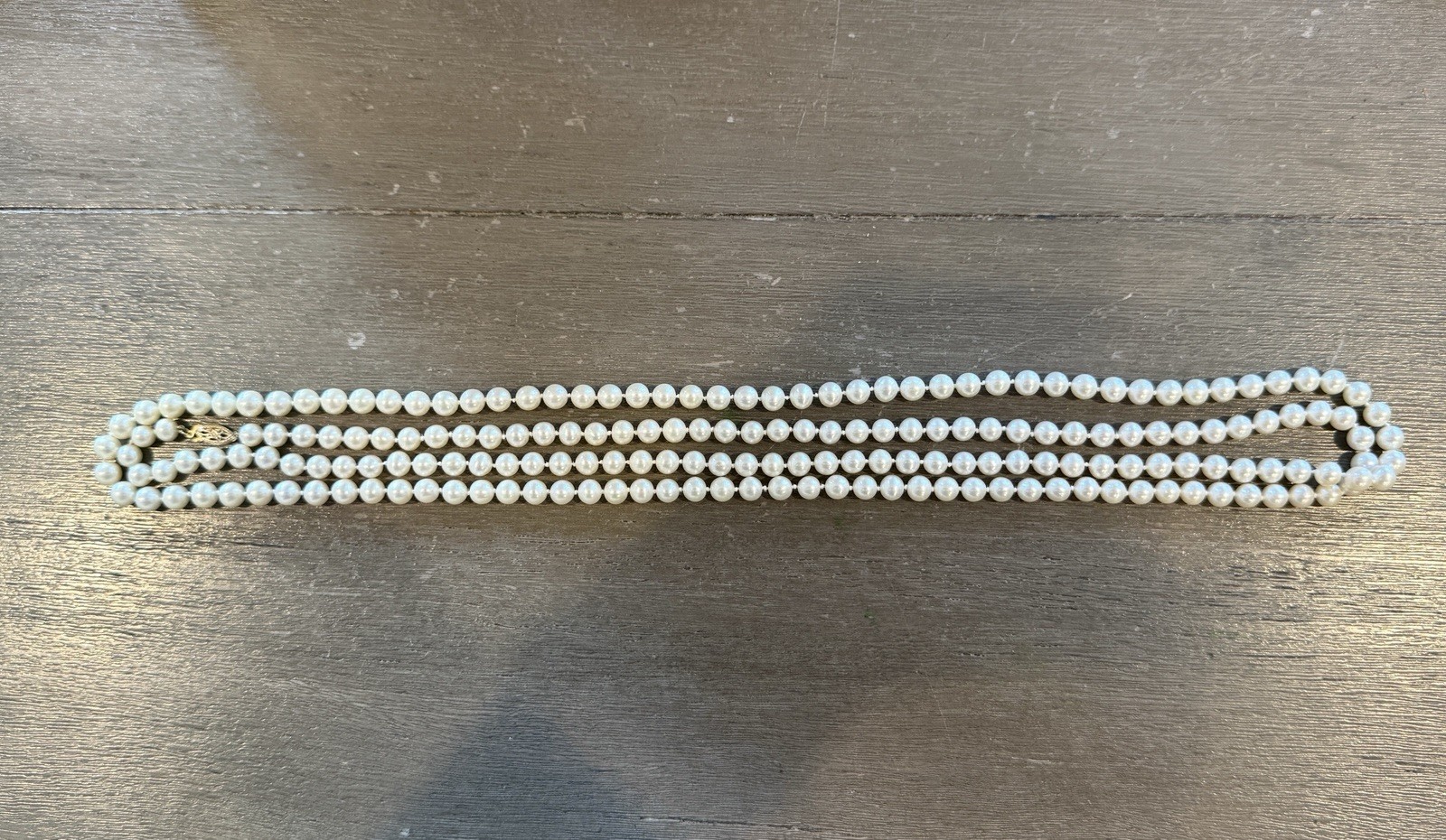 Pearl Paradise Necklace Strand 6.5-7.0mm 28” Length 14K Solid Yellow Gold Clasp