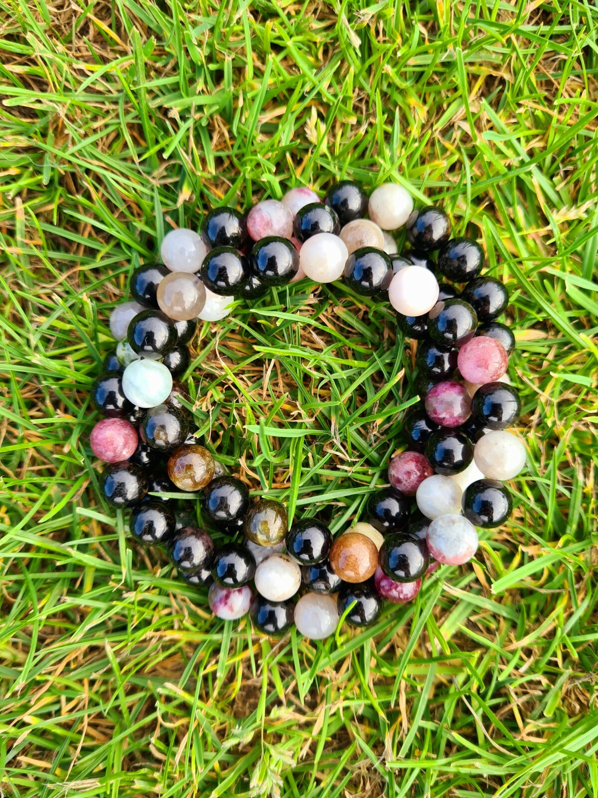 Tourmaline Powerful Healing Bracelet with Black & multicolour Tourmaline:…