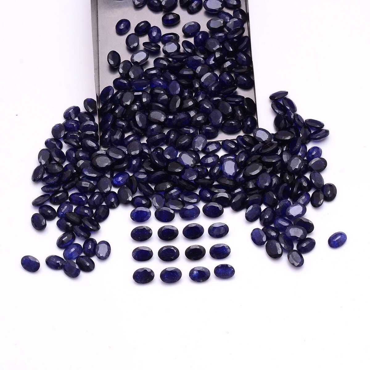 10Pcs Natural Blue Sapphire 8x6mm Oval Cut Dazzling Loose Gemstone Wholesale Lot