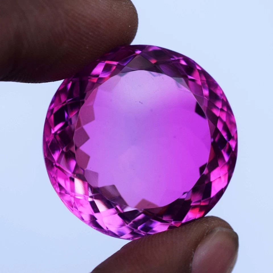 Huge 77.25 Ct Pink Spinel Round Faceted Cut Certified Loose Gemstone