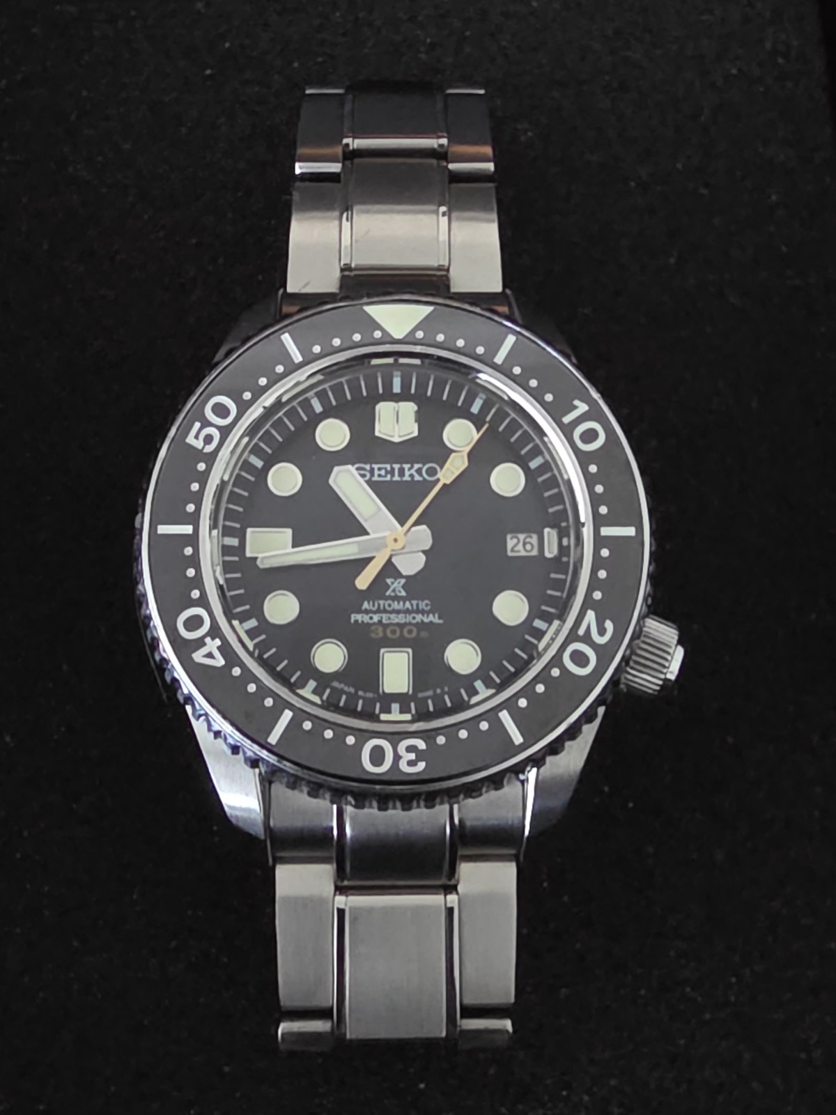 Seiko SLA021J1 MM300 Prospex Automatic Diver 300m Black Dial Box + Papers
