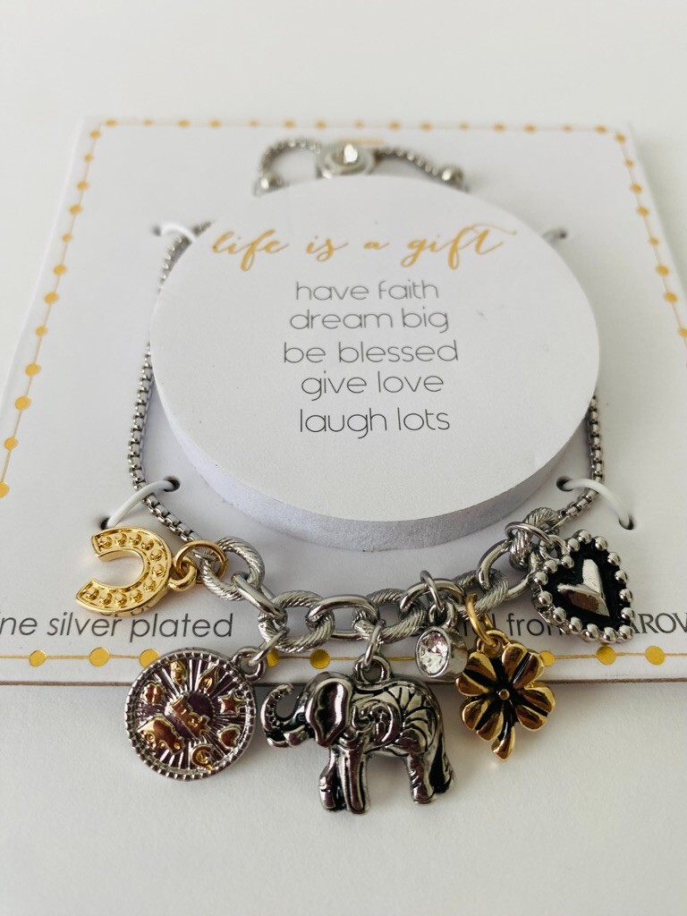 New- beloved + Inspired life is a gift Bracelet