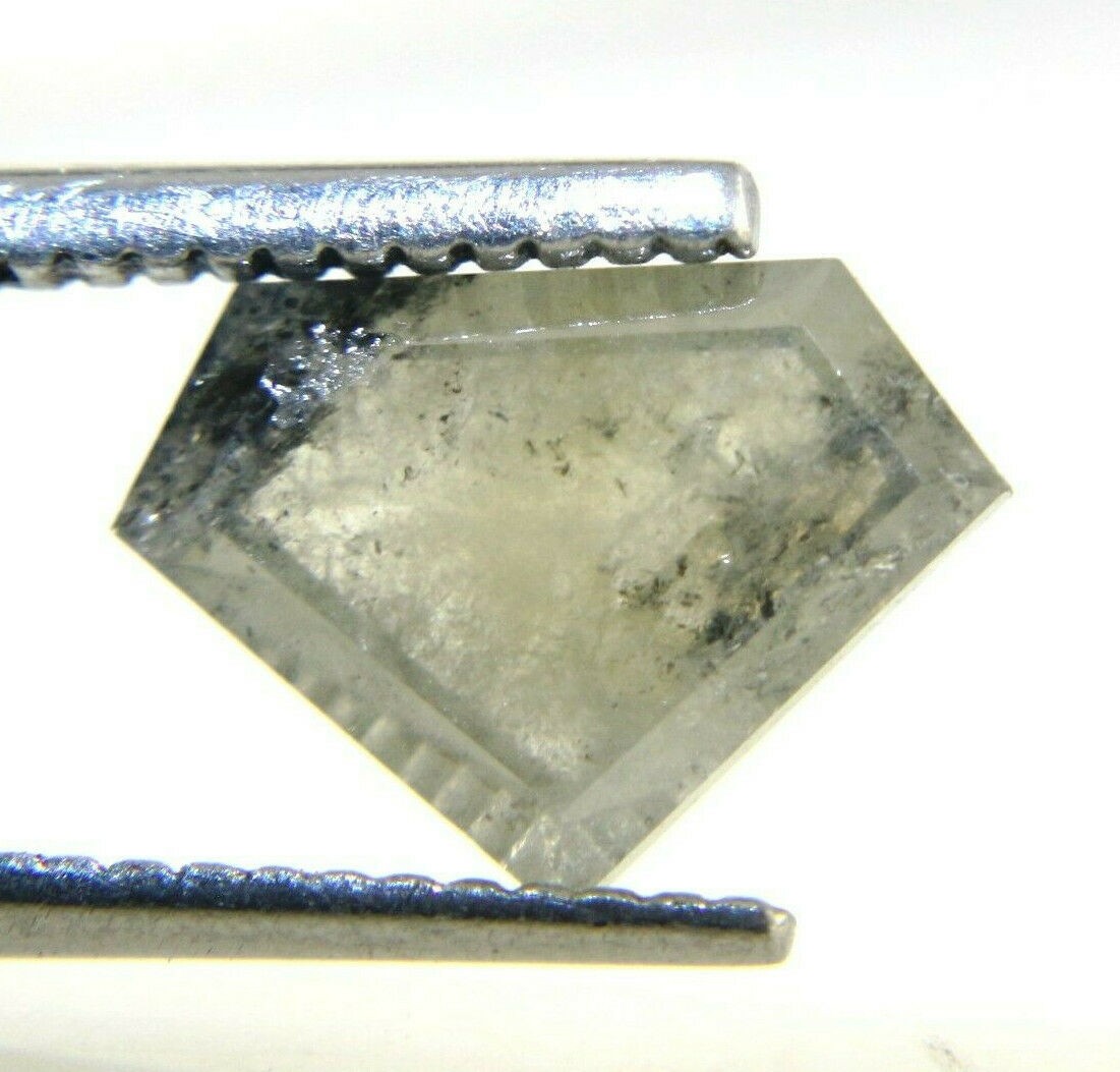 2.14 cts Gray Salt n Peppe Diamond Shape Rose Cut Diamond 7.90×10.95×3.25 MM