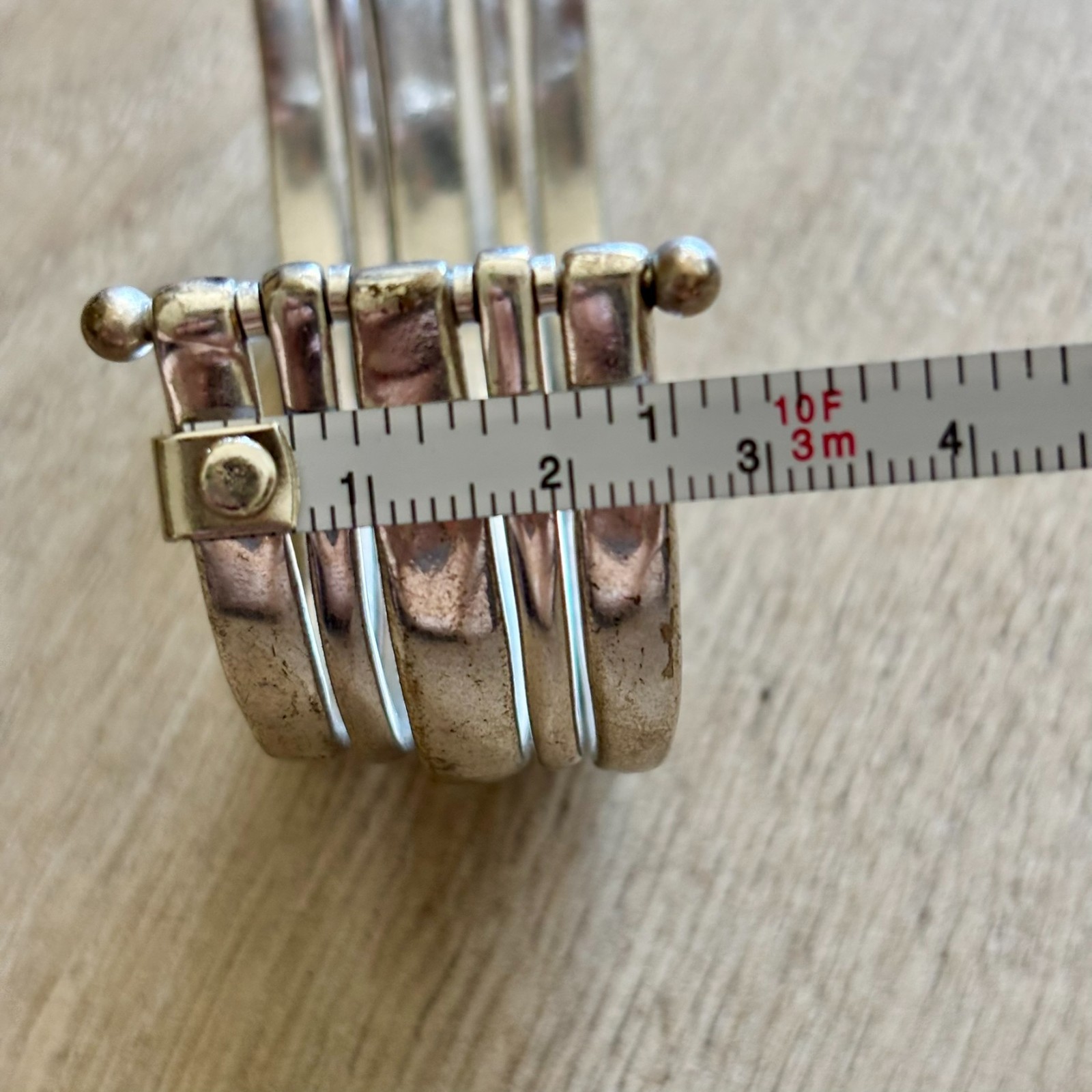 Lucky Brand Silver Toned Cuff Bracelet Women’s Slip-On Multi-Row