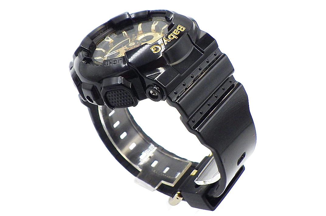 CASIO BABY G BA 110 1AJF BA 110 Series Glossy Black Gold with outer box and bag