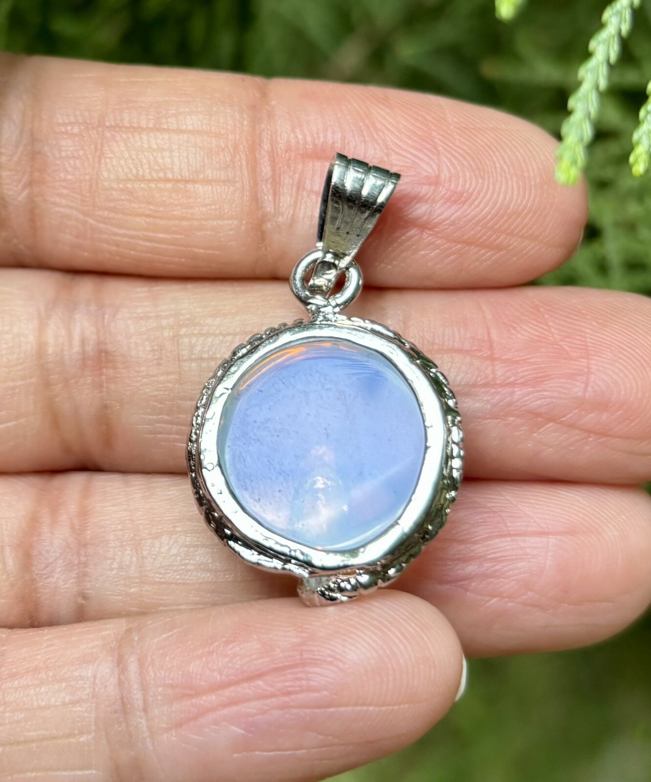 925 Sterling Silver Plated Snake Pendant, Fashion Pendant Locket, Blue