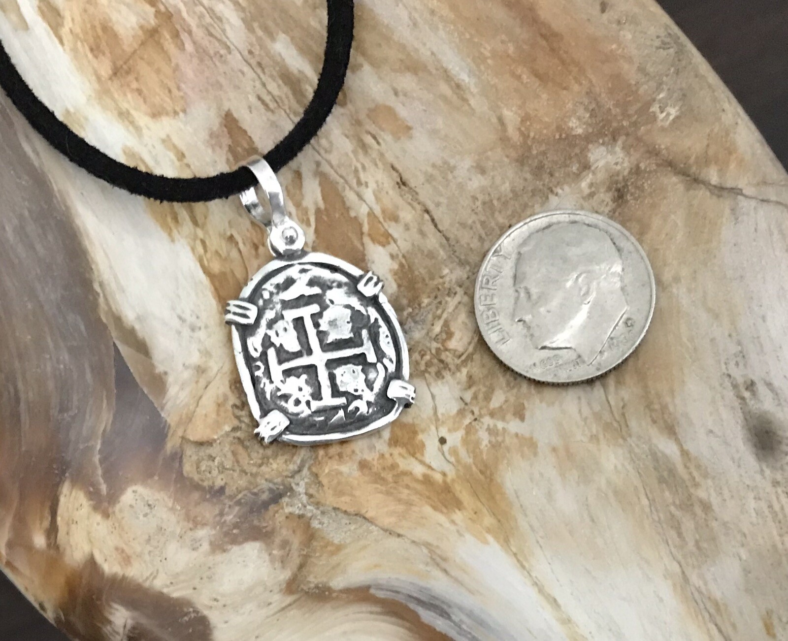 ATOCHA Coin Pendant Design 1600-1700 Era 925 Silver Sunken Treasure Coin Jewelry