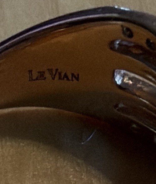 Le Vian Chocolate / White Diamond Ring 5/8 ct tw Round-cut 14K Strawberry Gold 6