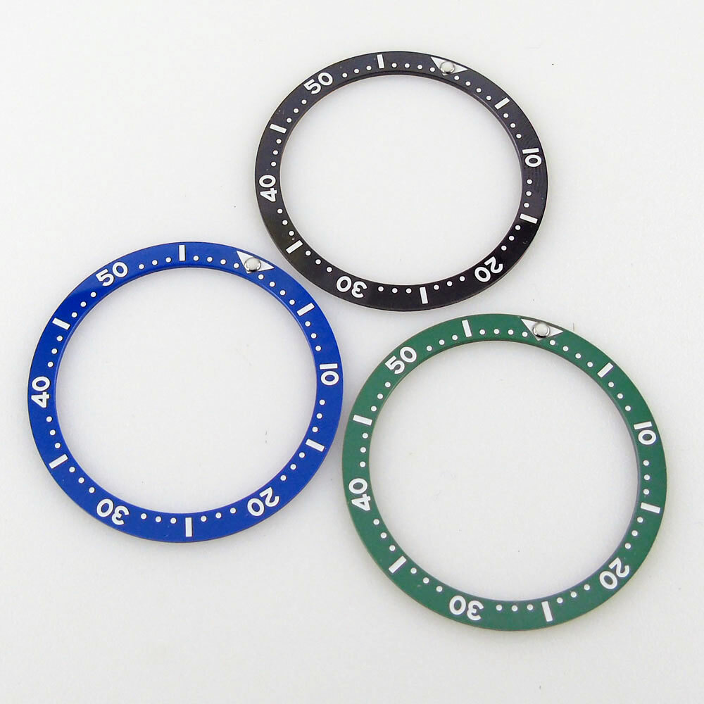 For SKX007 SKX009 38mm*31.5mm Flat Aluminum/Ceramic/Steel Watch Bezel Insert