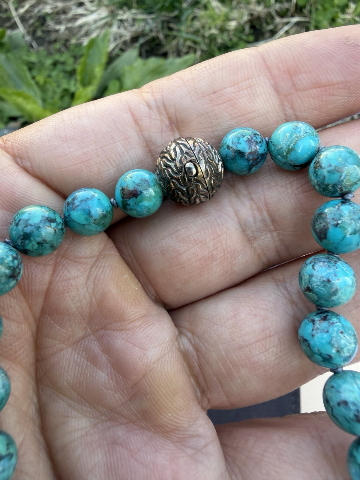 John Hardy 925 Sterling Silver turquoise Beads Bracelet