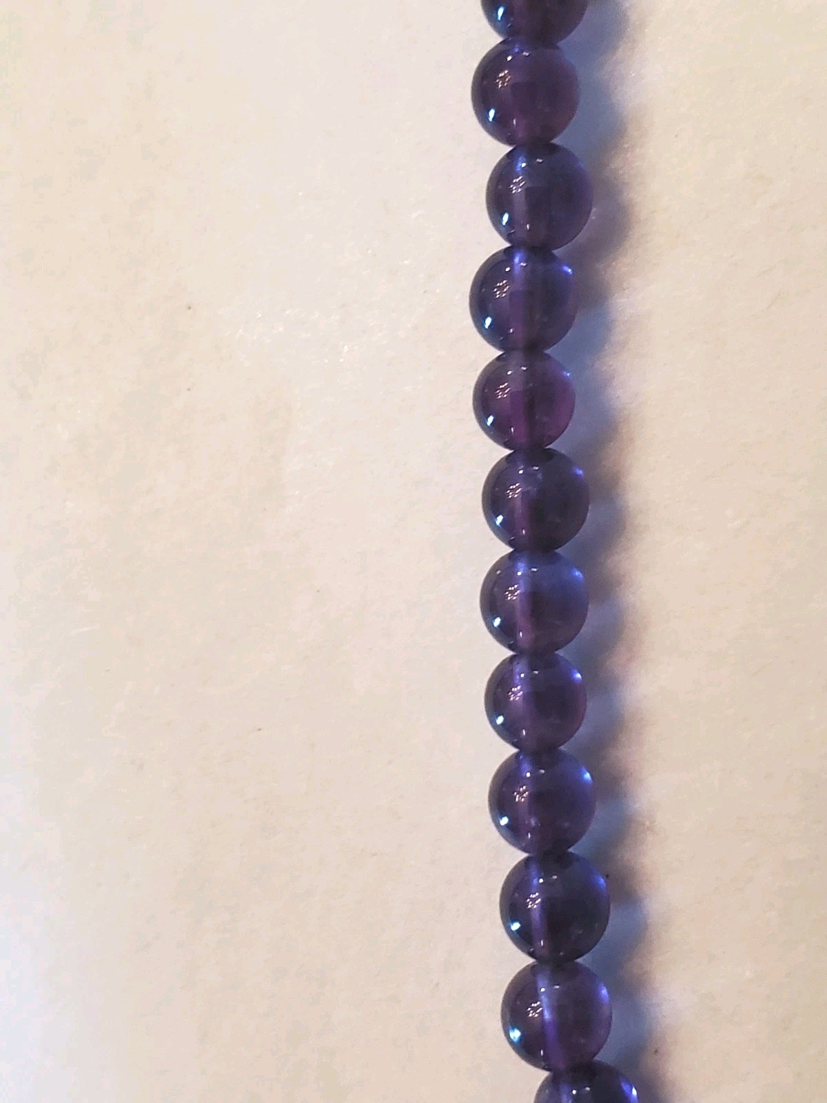 NICKY BUTLER Vintage Necklace, Sterling Silver & Amethyst Beads, 22.5 Inches