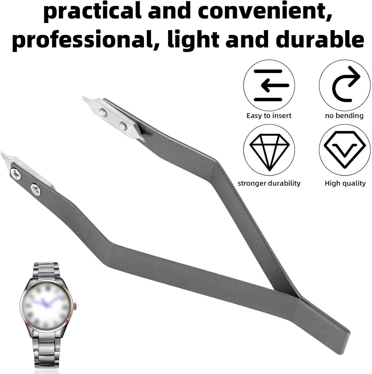 7825 Watch Spring Bar Tweezer, Aluminum Alloy Spring Bar Pliers Lug Removal F…