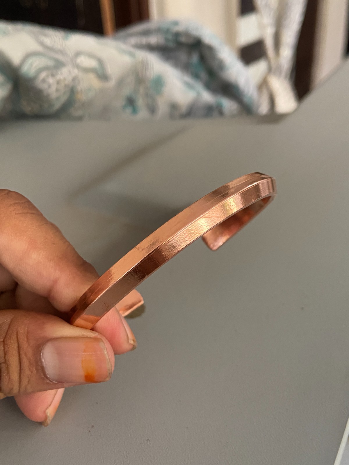 Solid Copper Cuff Bracelet Open Bangle Adjustable Handmade Unisex Wrist Band