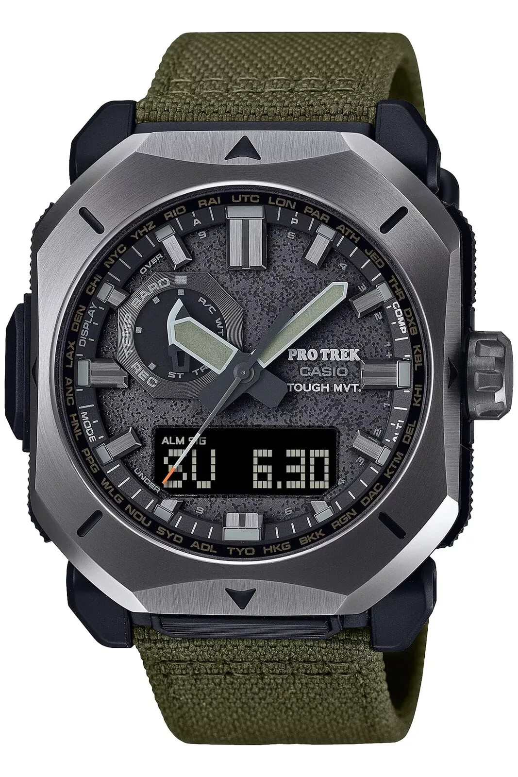 CASIO PRO TREK PRW-6900YB-3JF Men Watch CORDURA Band Radio Solar Analog Digital