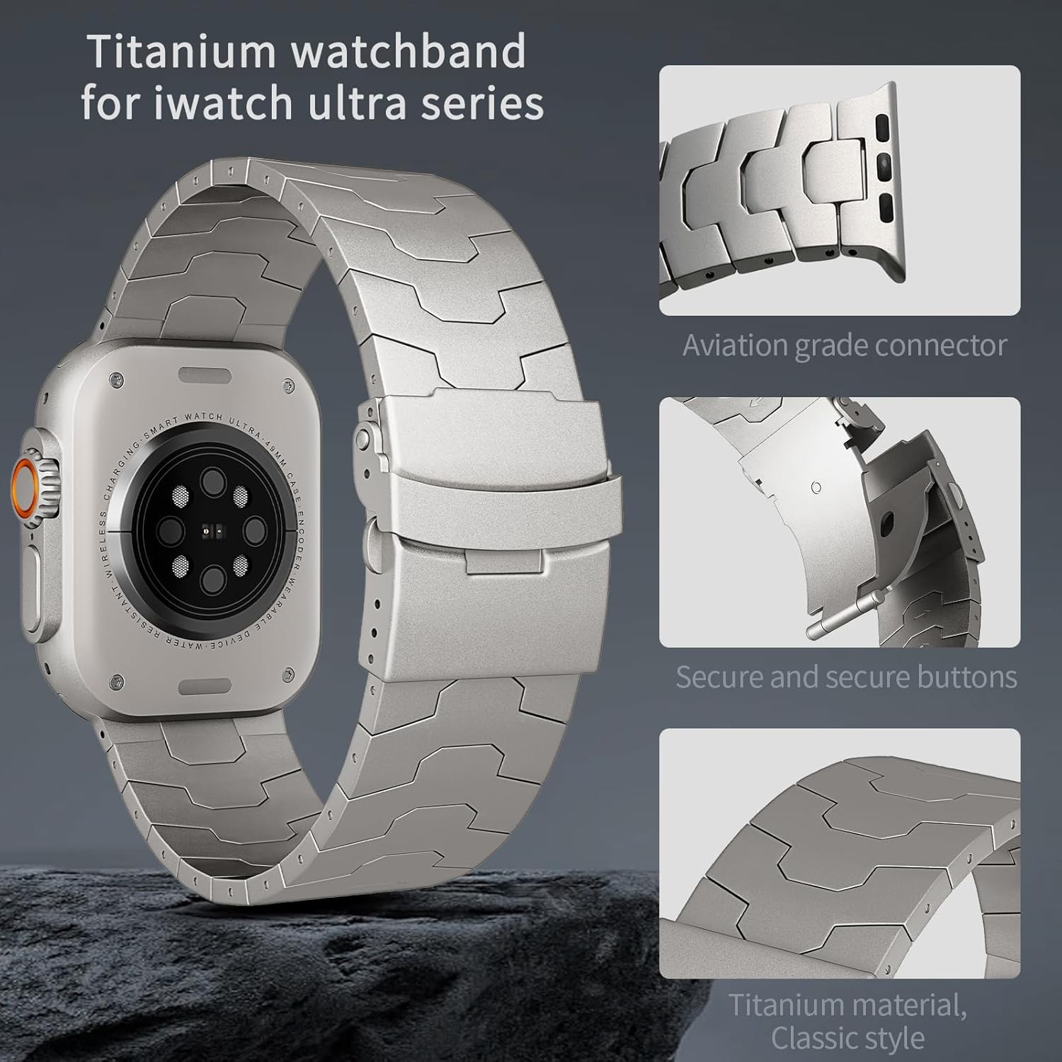 Apple Watch Luxury Titanium Band 42/44/45/46/49mm Ultra 3/2/1 Series 11 10 9 8 7