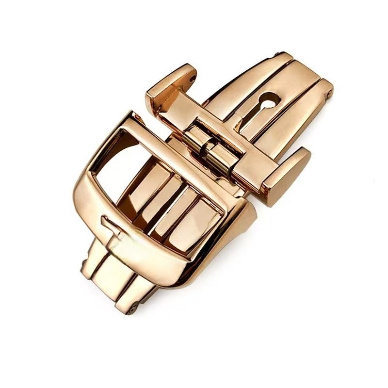14 16 18mm Silver Gold Deployment Butterfly Buckle Fits Jaeger LeCoultre Straps