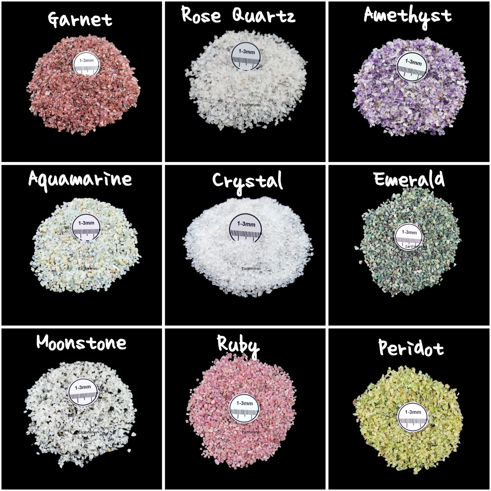 Natural Coarse Crushed Gemstone 1-3mm For Jewelry Making Wood work Wood Inlay