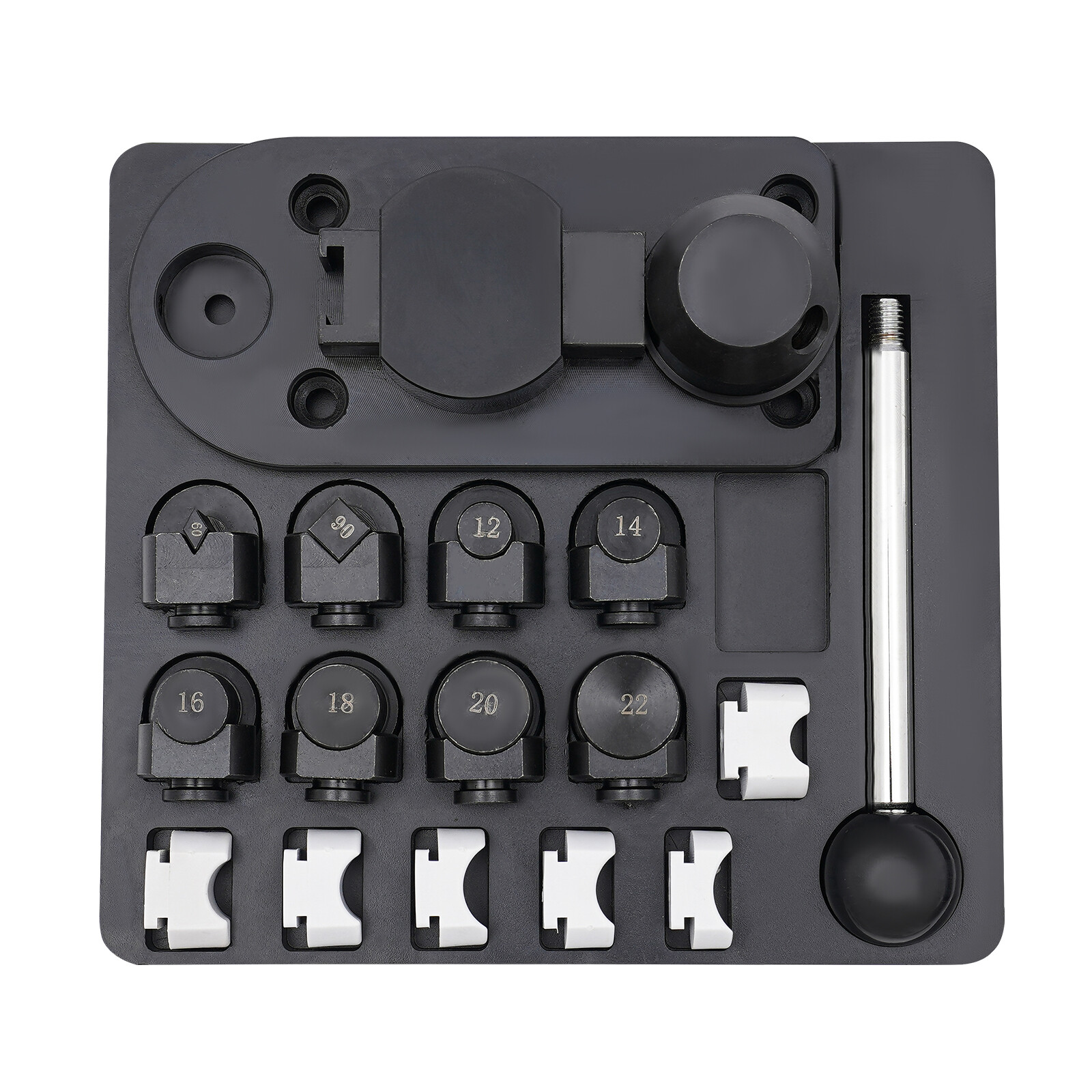 Manual Ring Bender Jewelry Making Tool With Dies 12–22mm Black
