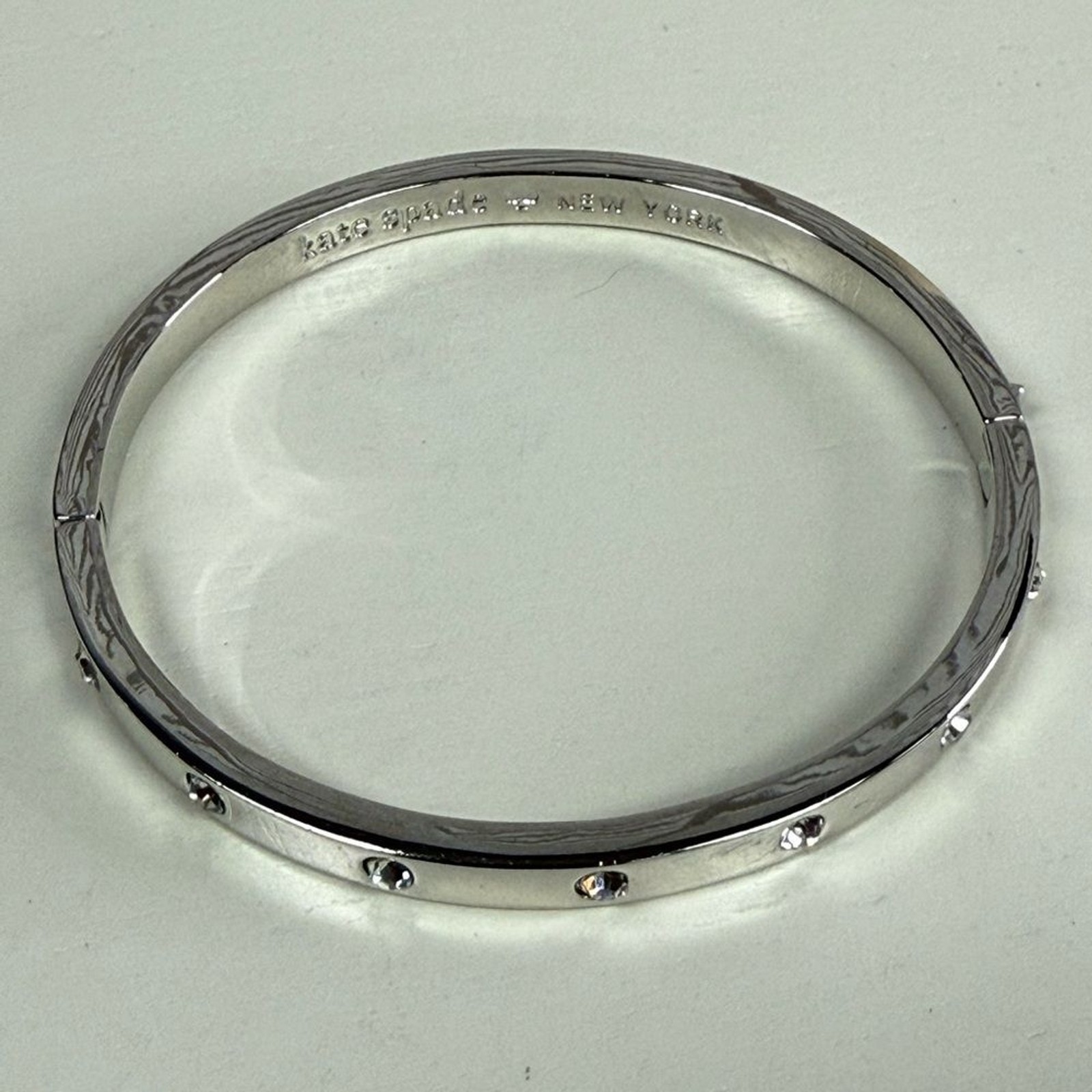 Kate Spade Silver Gramercy Watch & “Set In Stone” Hinge Bracelet 2 Piece Set