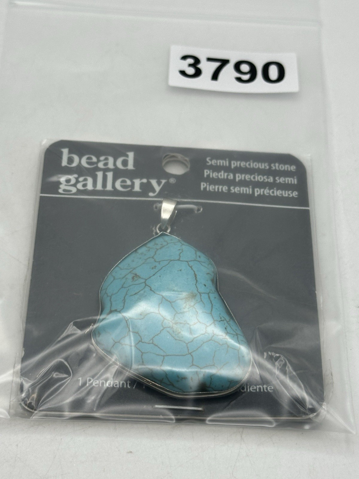 Halcraft Bead Gallery Semi Precious Stone Pendant Turquoise Dyed Howlite Drop