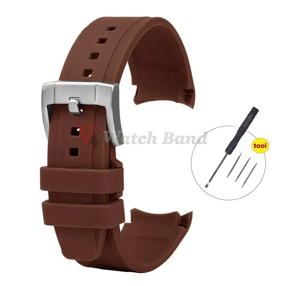 20 22mm Rubber Watch Band Premium Silicone Universal Curved Ends Rubber Strap
