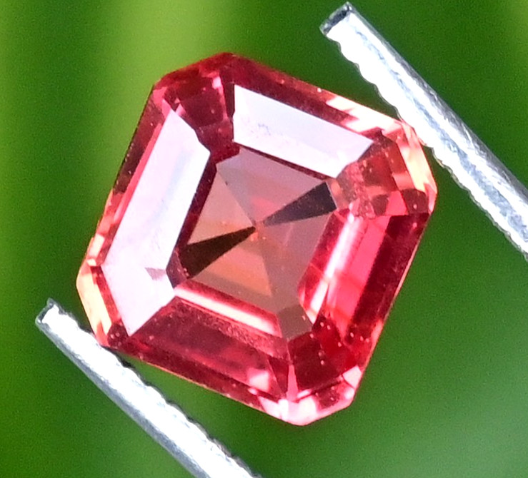 3.35 Ct Natural Myanmar Red-Orange Spinel Octagon Certified Flawless Gemstone