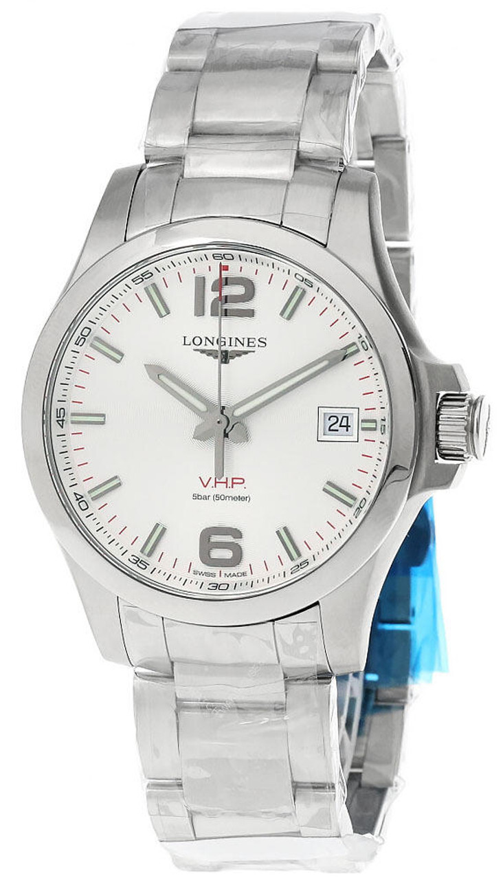 LONGINES Conquest V.H.P. 41MM Silver Dial Men’s Watch L3.716.4.76.6