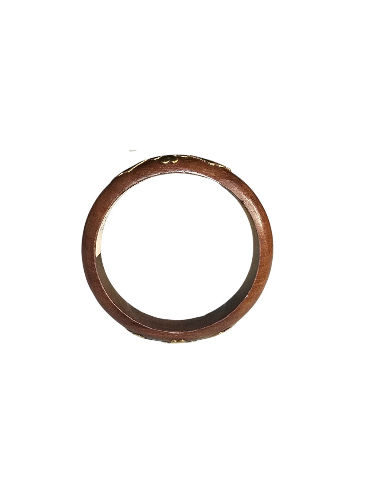 Stephan & Co Women’s Trendy Brown Wood Brass Thin Bangle Bracelet NWT