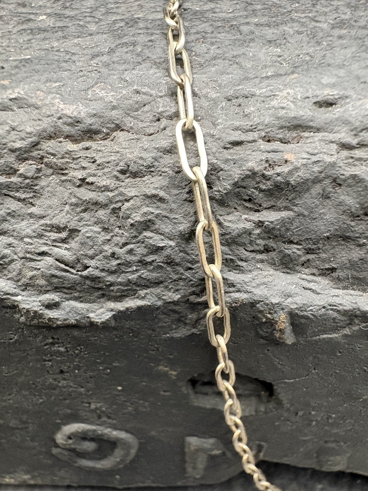 Vintage 20” Sterling Silver Paperclip Link Chain Necklace Estate 925