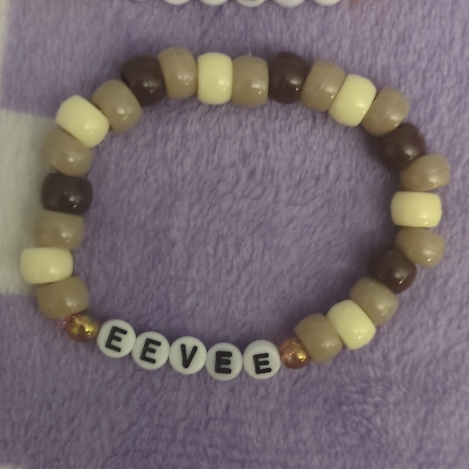Handmade Anime Eeveelution Letter Bead Stretch Bracelet Set of 4 Stackable