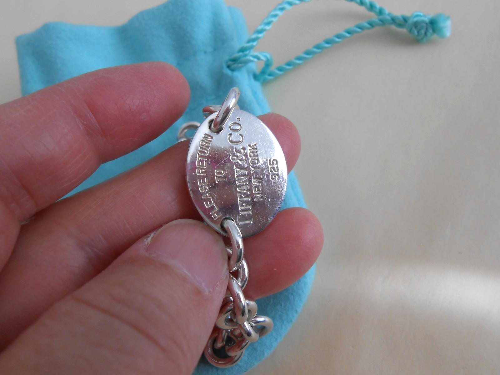 Tiffany & Co. Return to Tiffany Oval Tag Bracelet 8.25”
