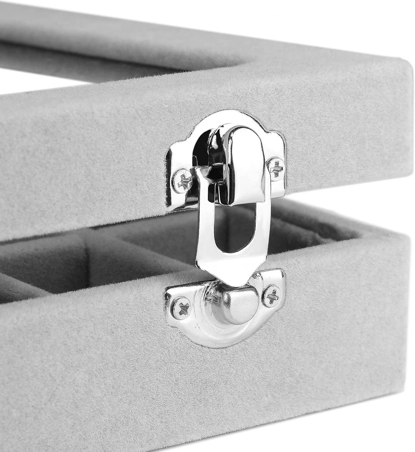 Velvet Jewelry Box 24 Grid Jewelry Earrings Display Organiser Box Ring Tray Hold