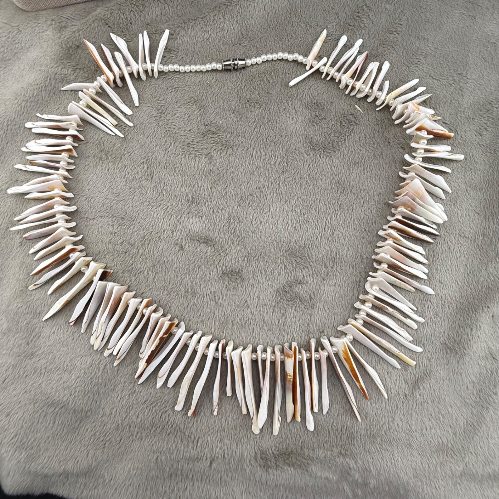 Vintage Shell Necklace Surfer Beach 18”