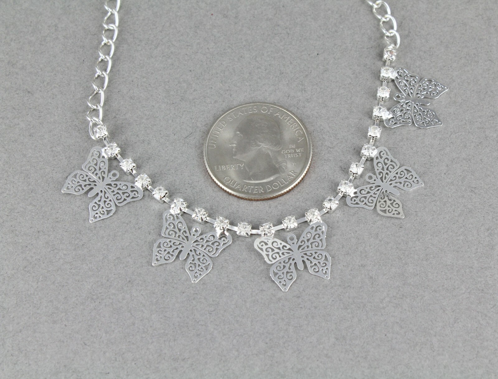 silver butterfly anklet charm dangle pendant adjustable ankle bracelet dangly
