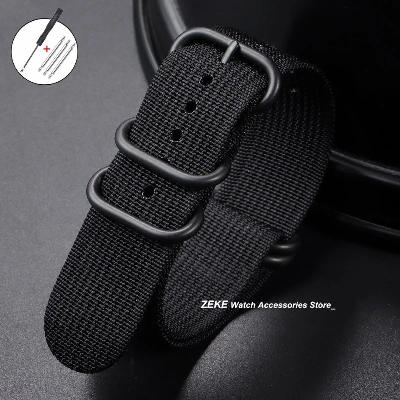 18mm 20mm 22mm 24mm Ballistic Durable Military Nylon Wrist Watch Band Strap