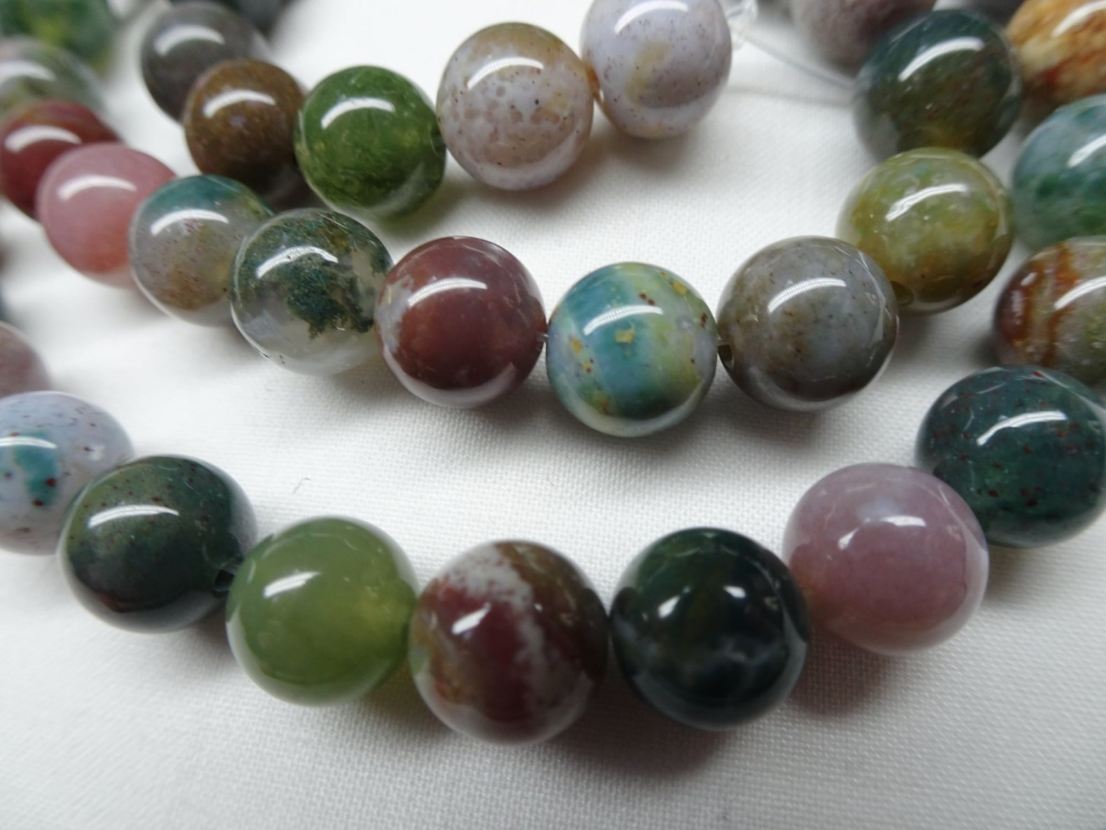 15 3/4″ Strang Natural Fancy Jasper 7-8mm Smooth Round Stone Beads A104 DNG